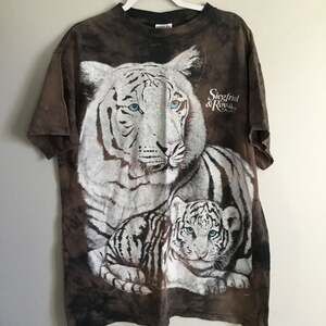 Vintage Siegfried & Roy White Tiger T-Shirt, Tie-Dye Brown, The Mountain Brand x